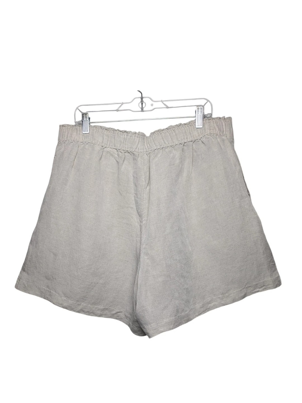 H&M Pull On Linen-Blend Elastic Waist Shorts